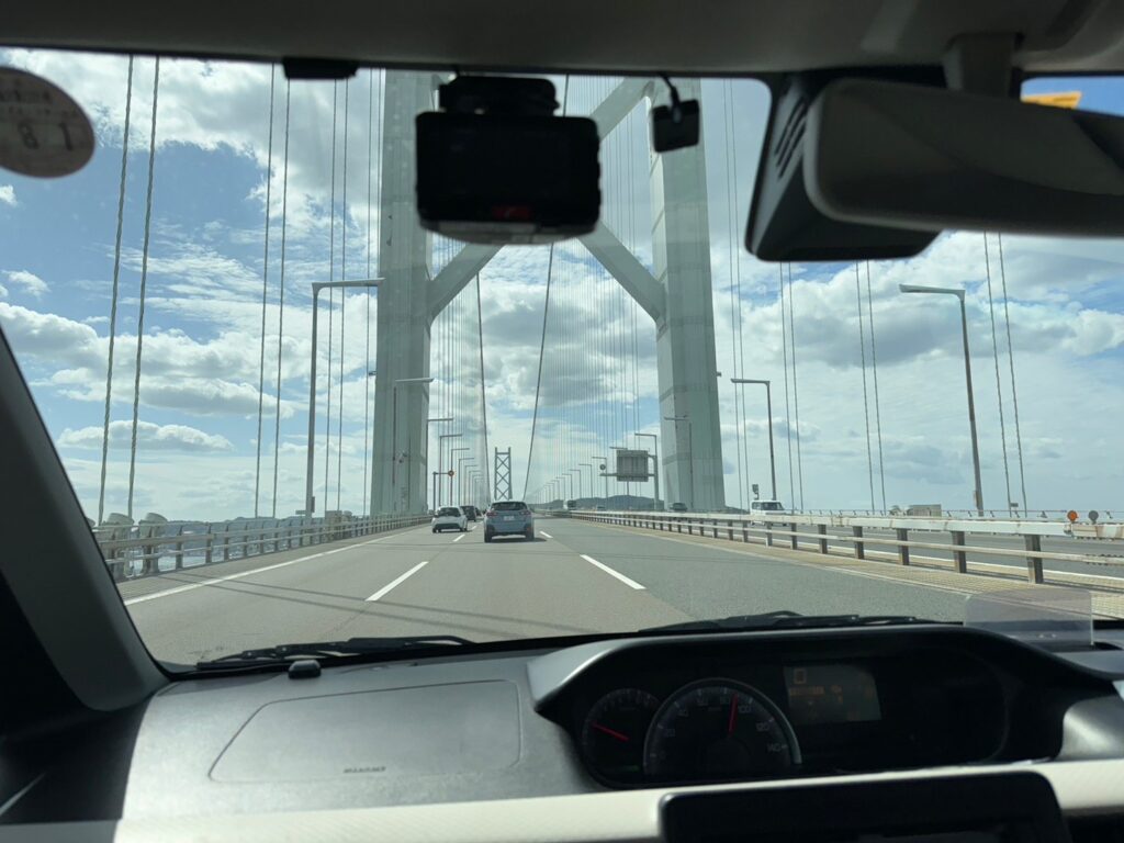 明石海峡大橋を渡ります！！